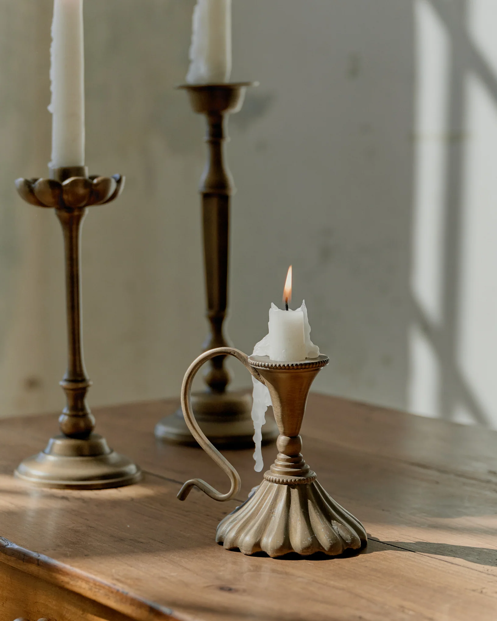 Anna Antique Brass Taper Holder - Image 5