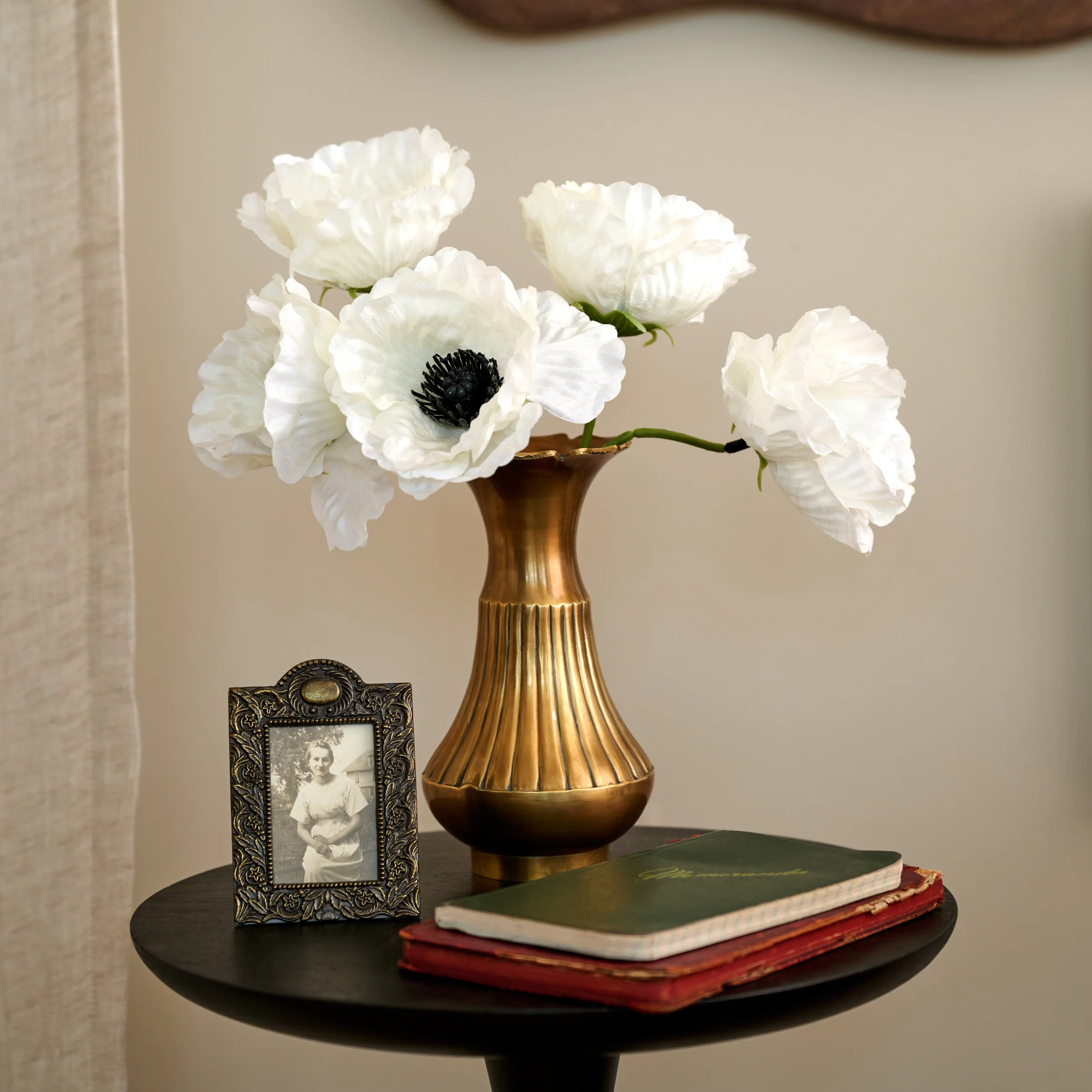 Anna Antiqued Solid Brass Vase - Image 6