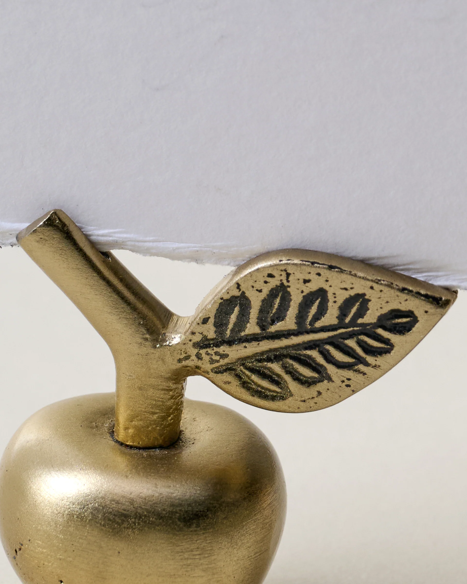 Antique Brass Apple Placecard Holder - Image 4