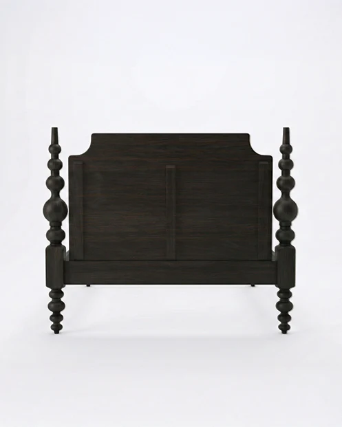 Athena Solid Red Oak Four-Poster Wood Bed Frame - Image 7