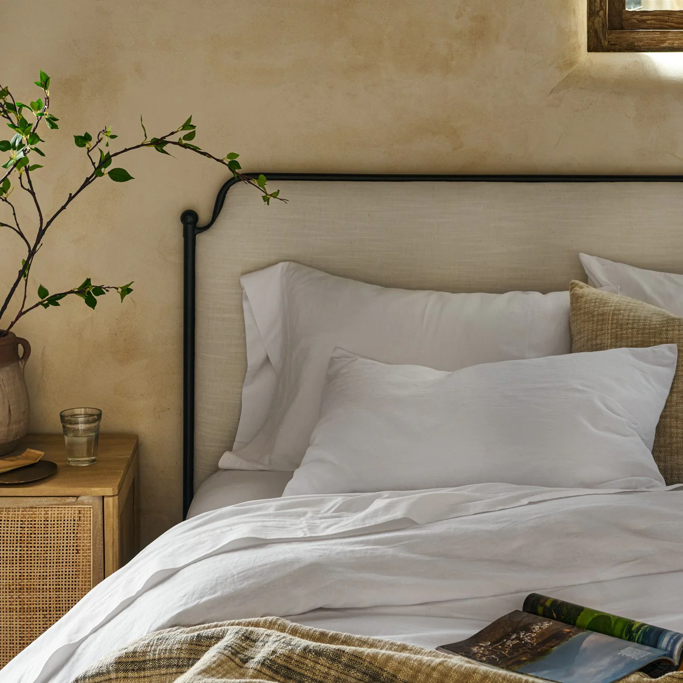 Colette Upholstered Iron Bed Frame - Image 10