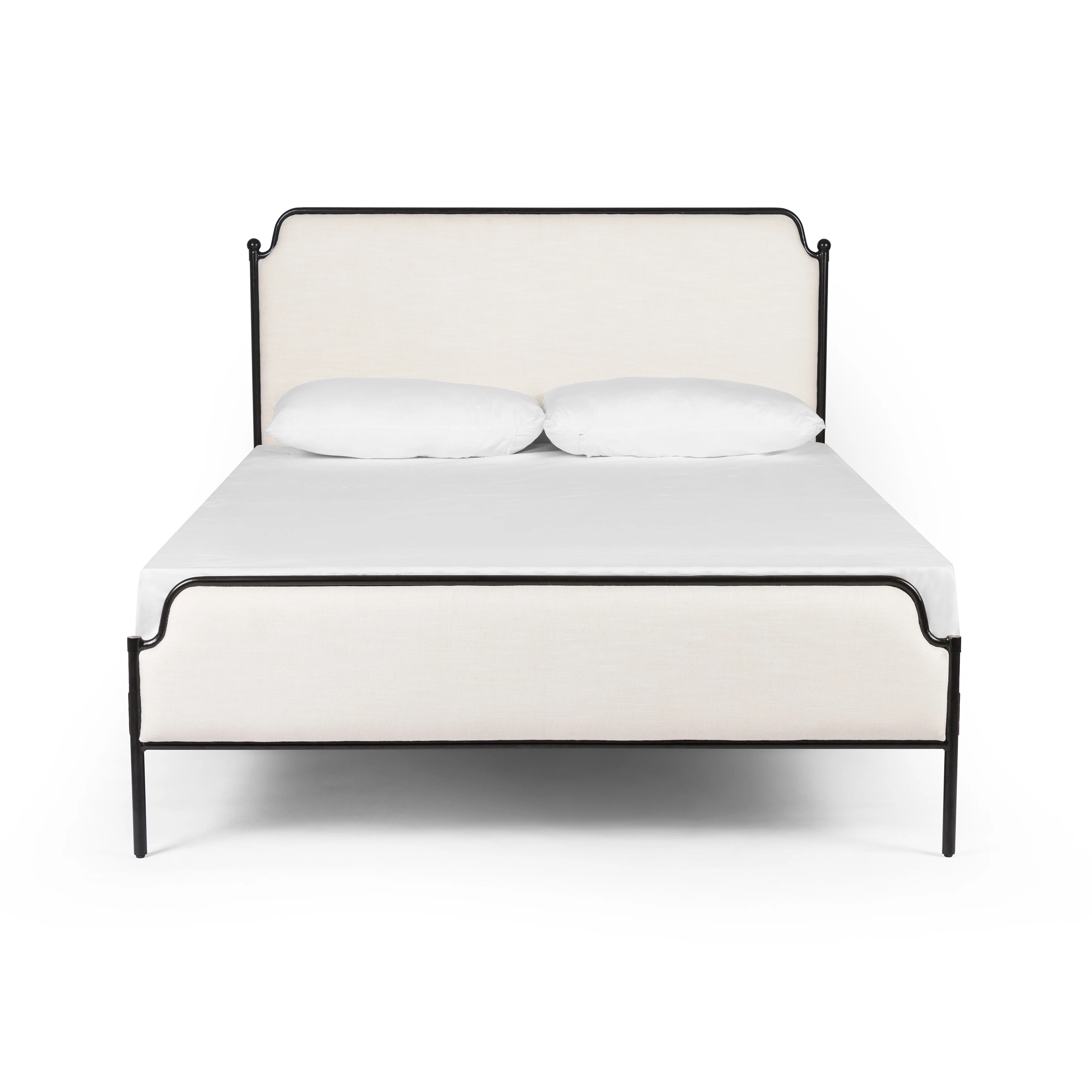 Colette Upholstered Iron Bed Frame - Image 2