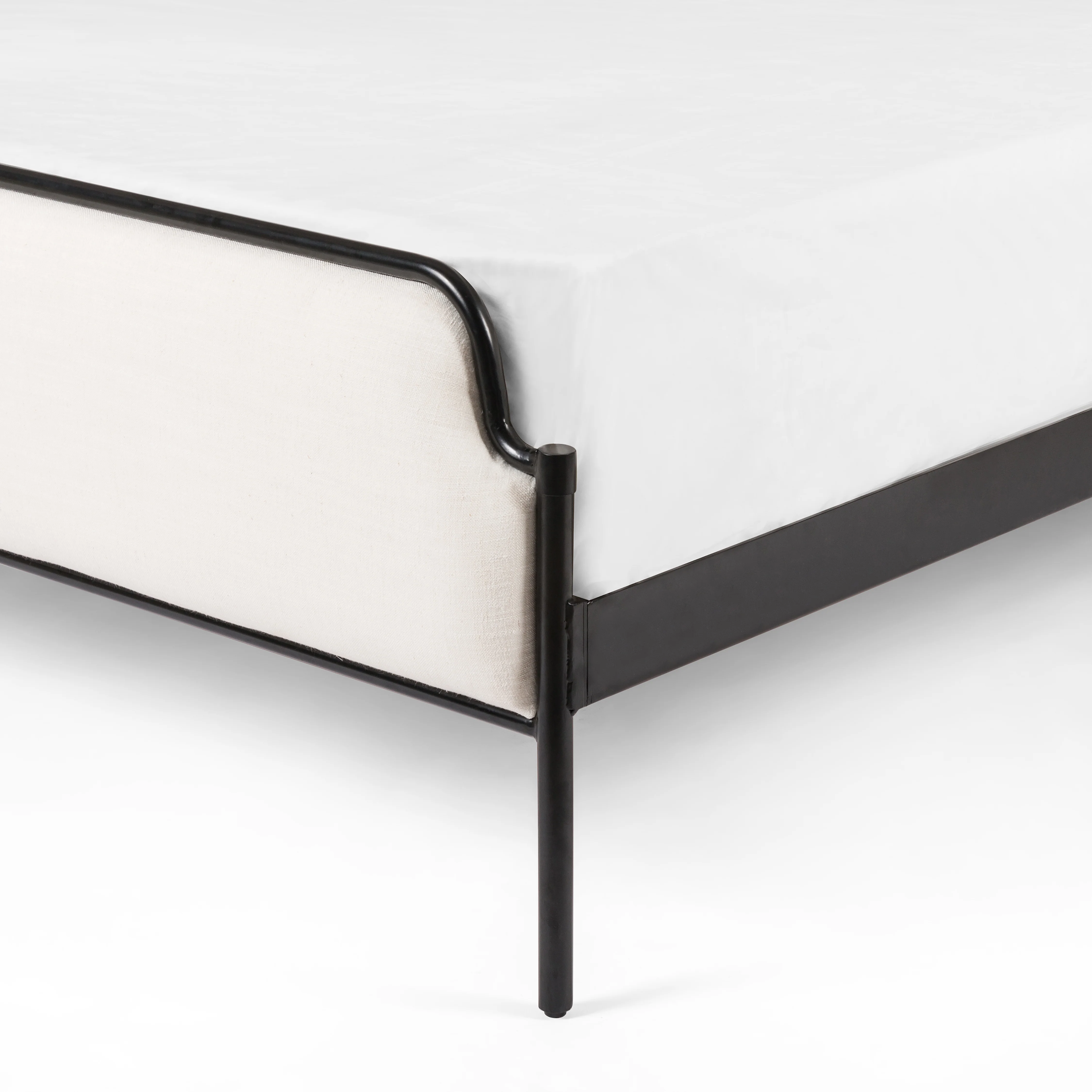 Colette Upholstered Iron Bed Frame - Image 6