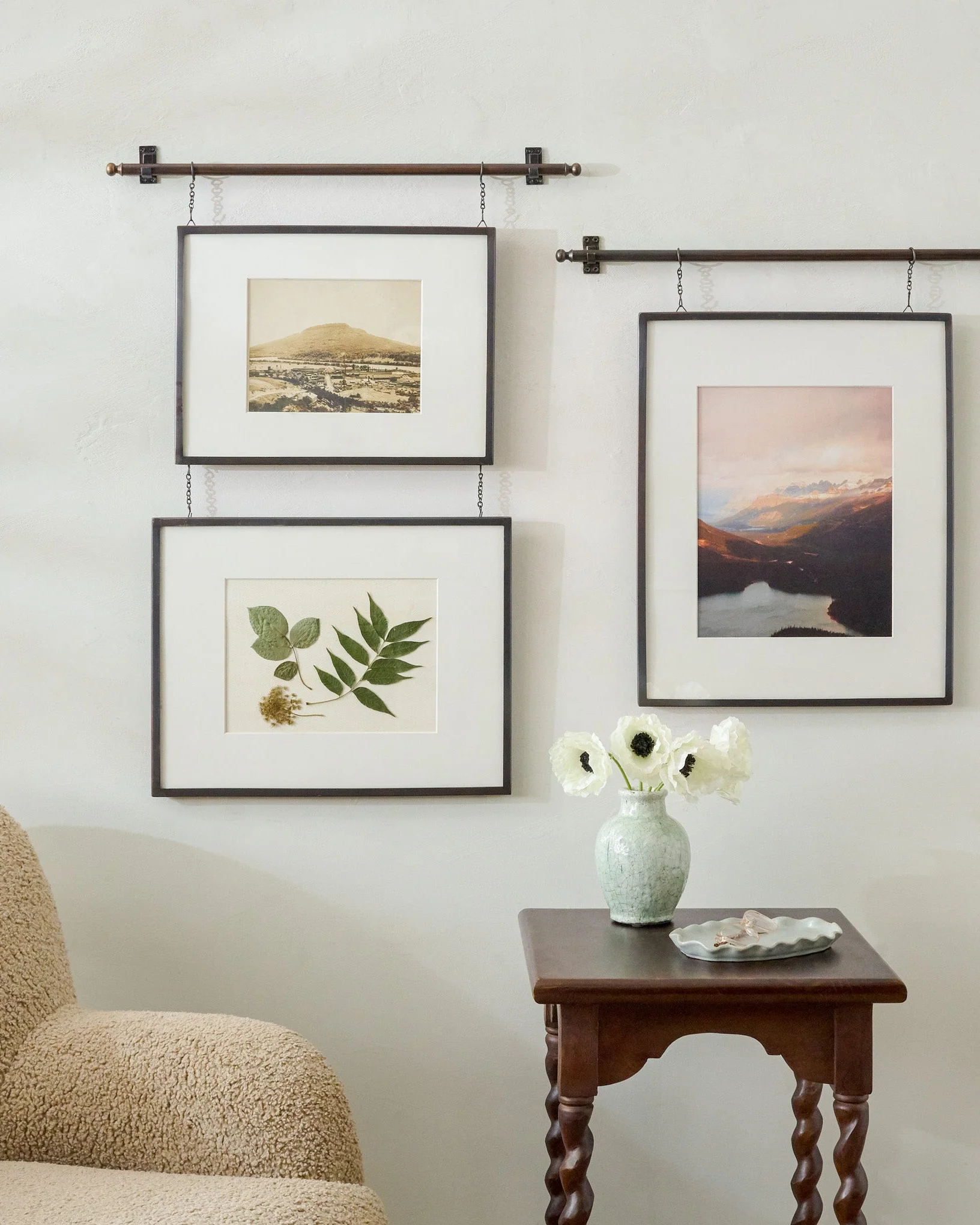 Colleen Antique Bronze Rail Double Picture Frame - Image 2