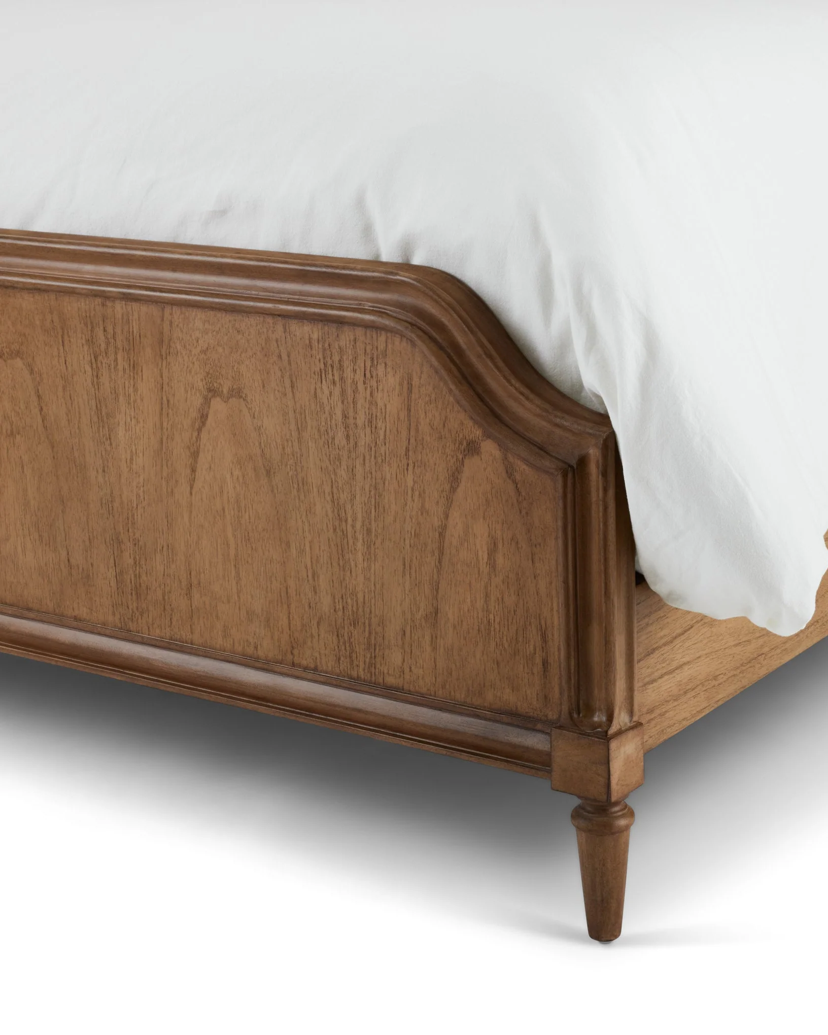 Corinne Mahogany Wood Bed Frame with Headboard - Image 4