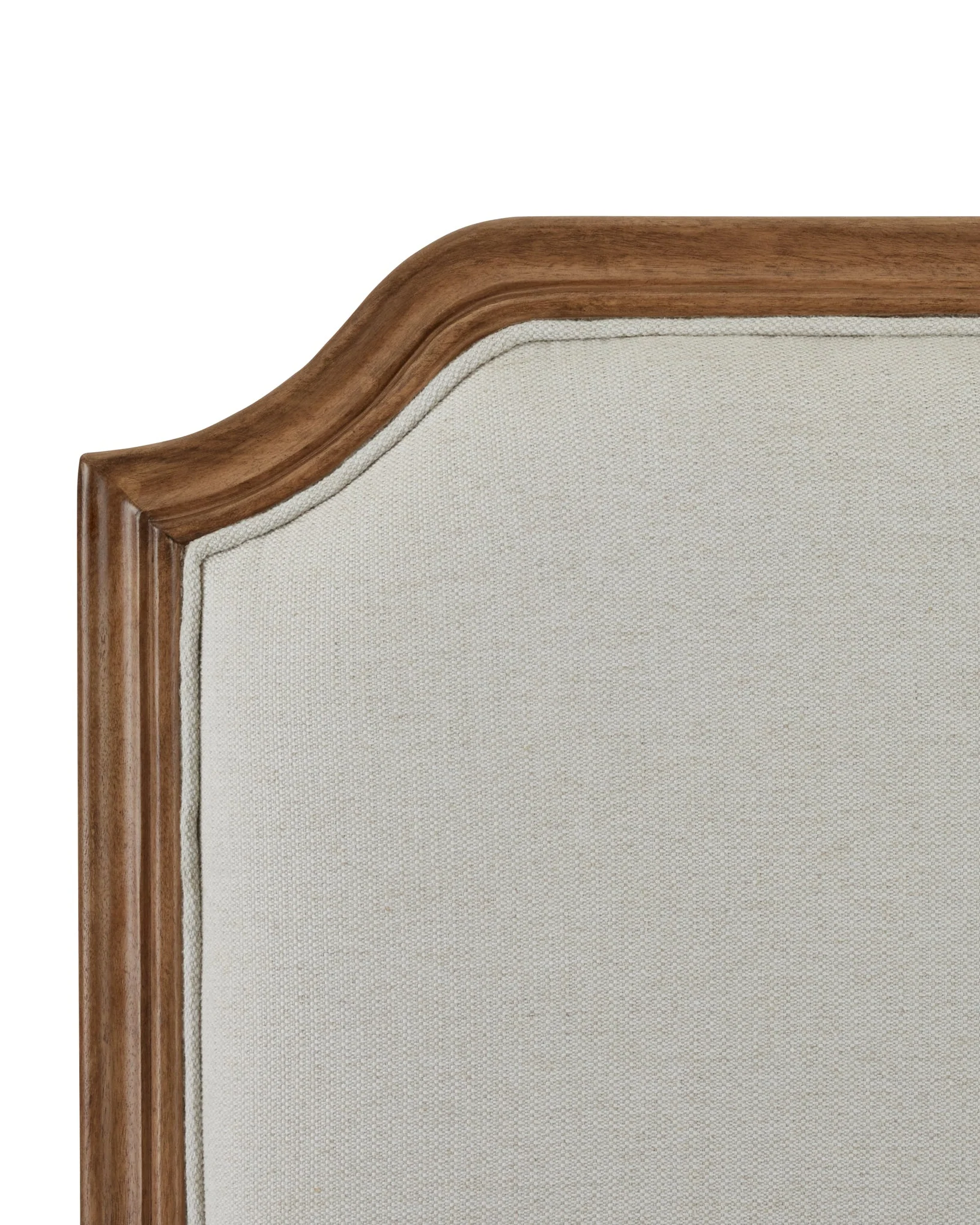 Corinne Queen and King Cream Linen Upholstered Bedroom Headboard - Image 3