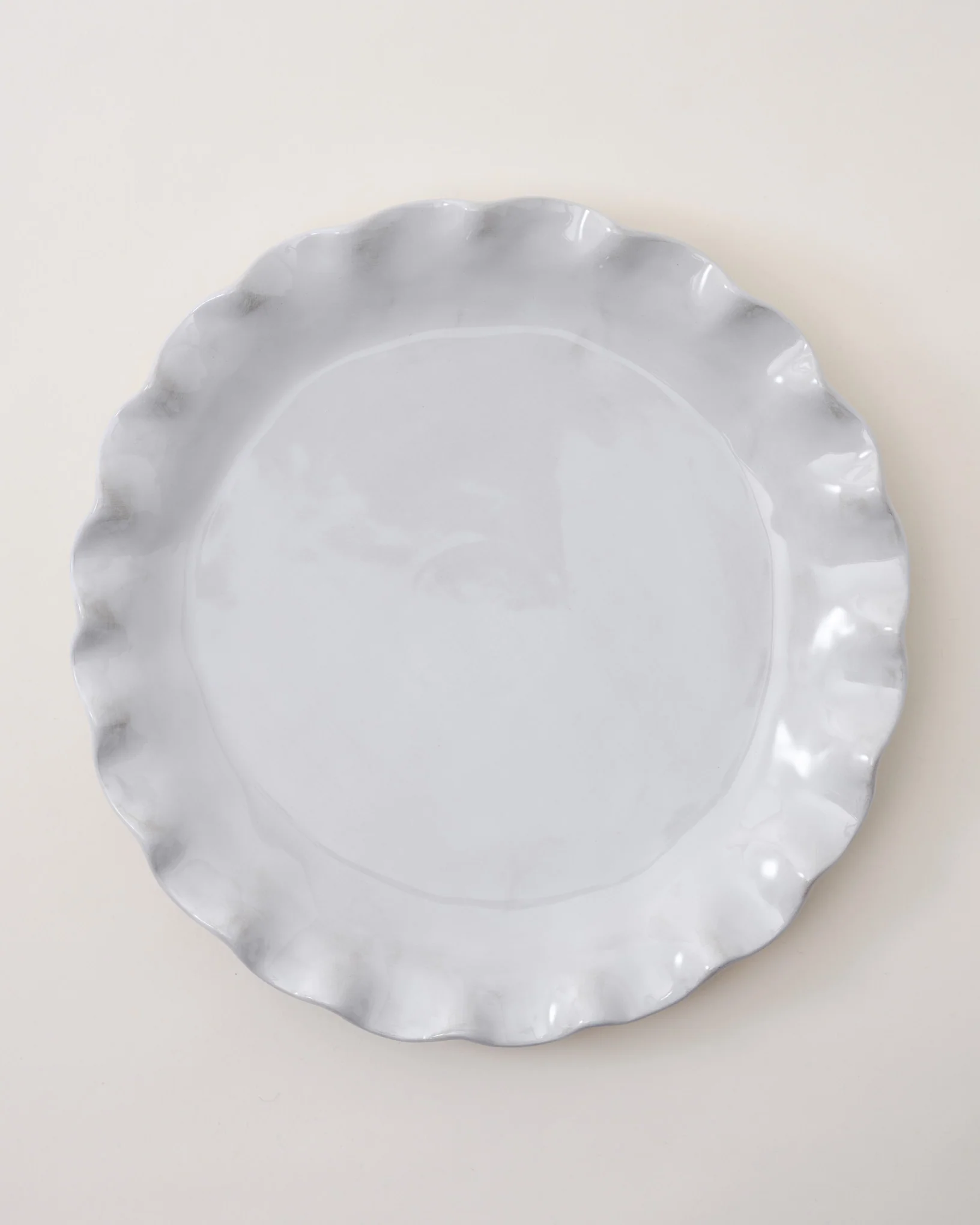 Cream Organic Ruffle Edge Plate - Image 4