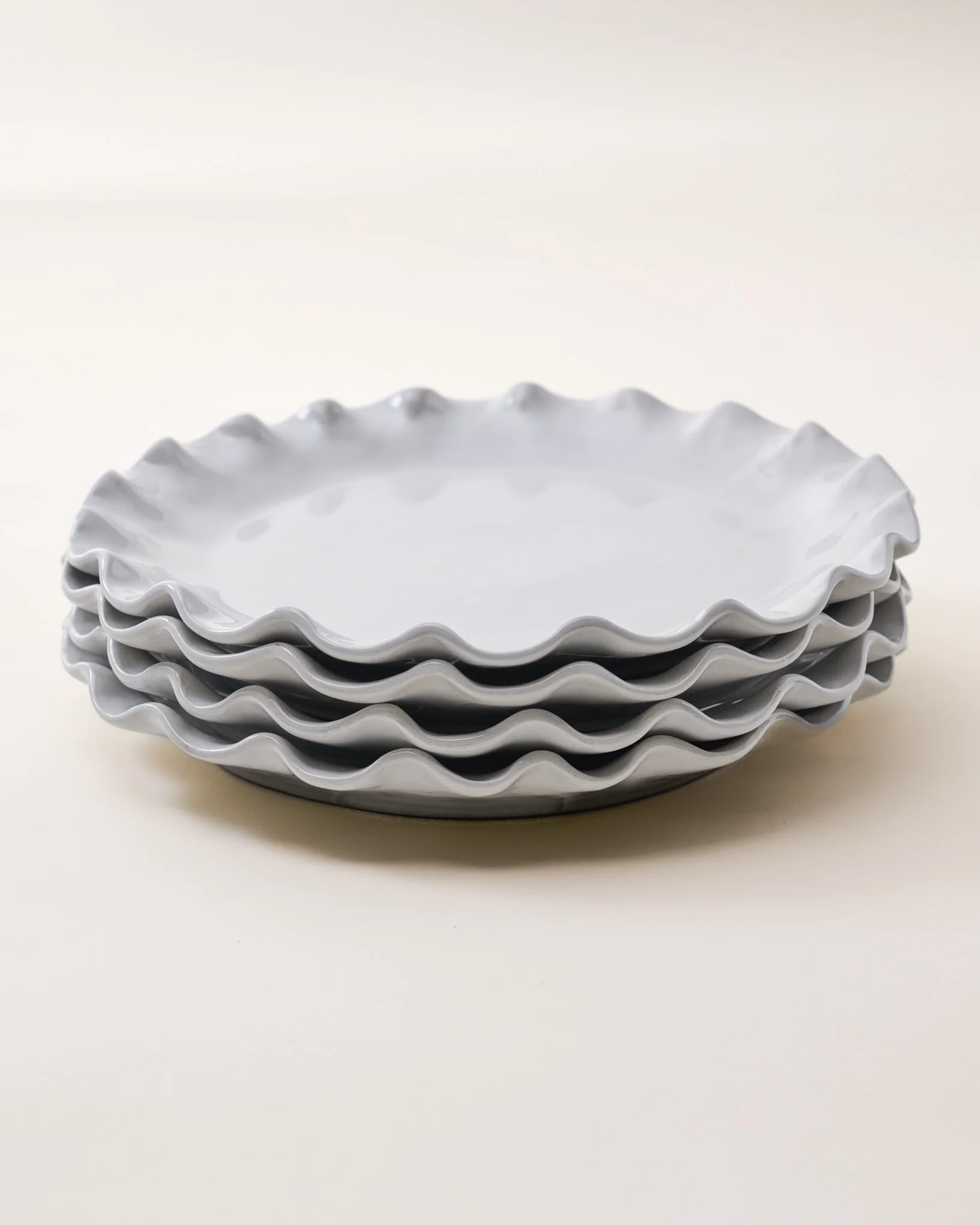Cream Organic Ruffle Edge Plate - Image 6