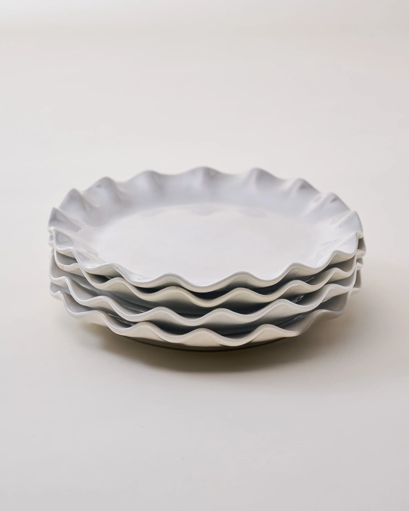 Cream Organic Ruffle Edge Plate - Image 7