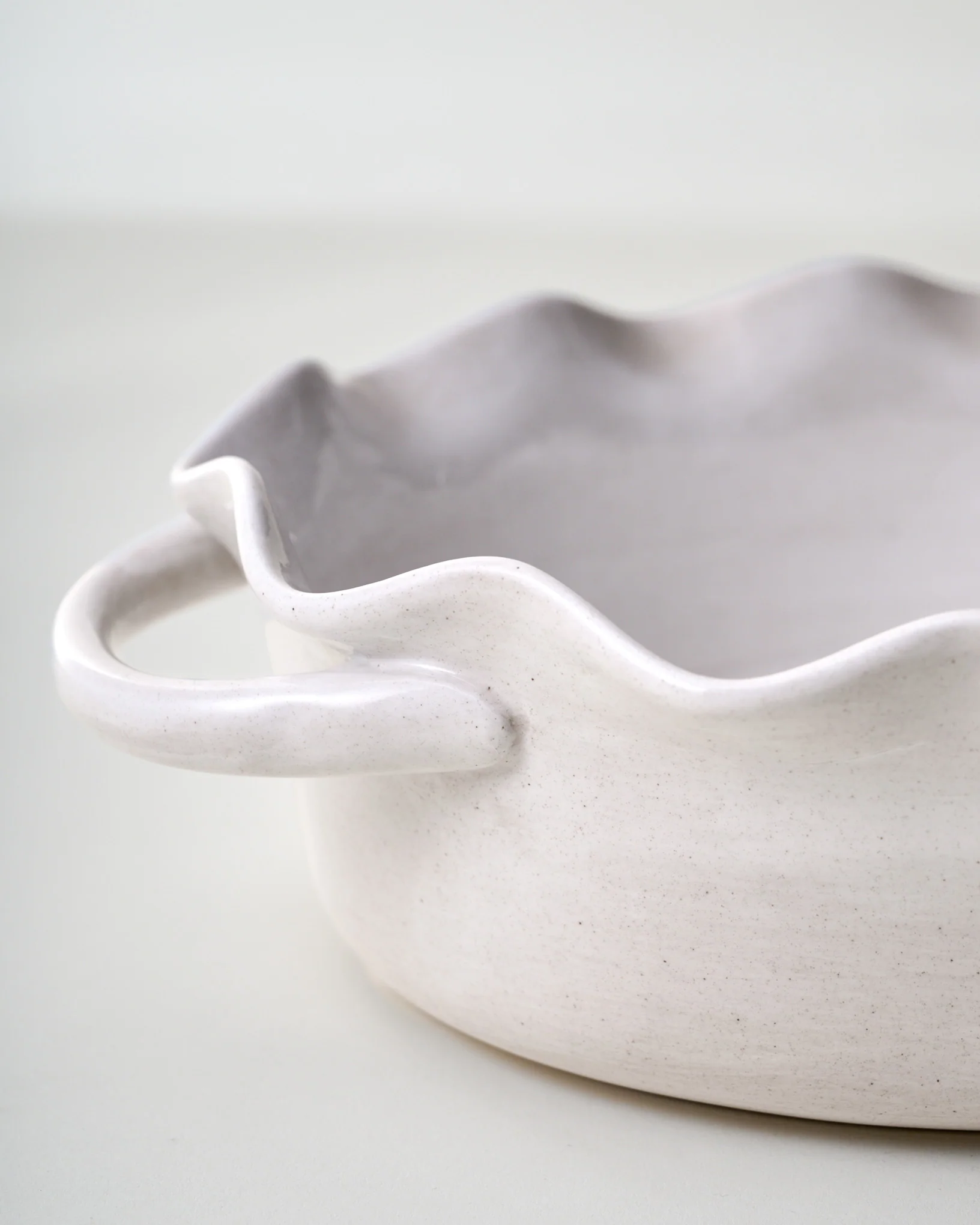 Cream Oval Scalloped Baker - Image 4