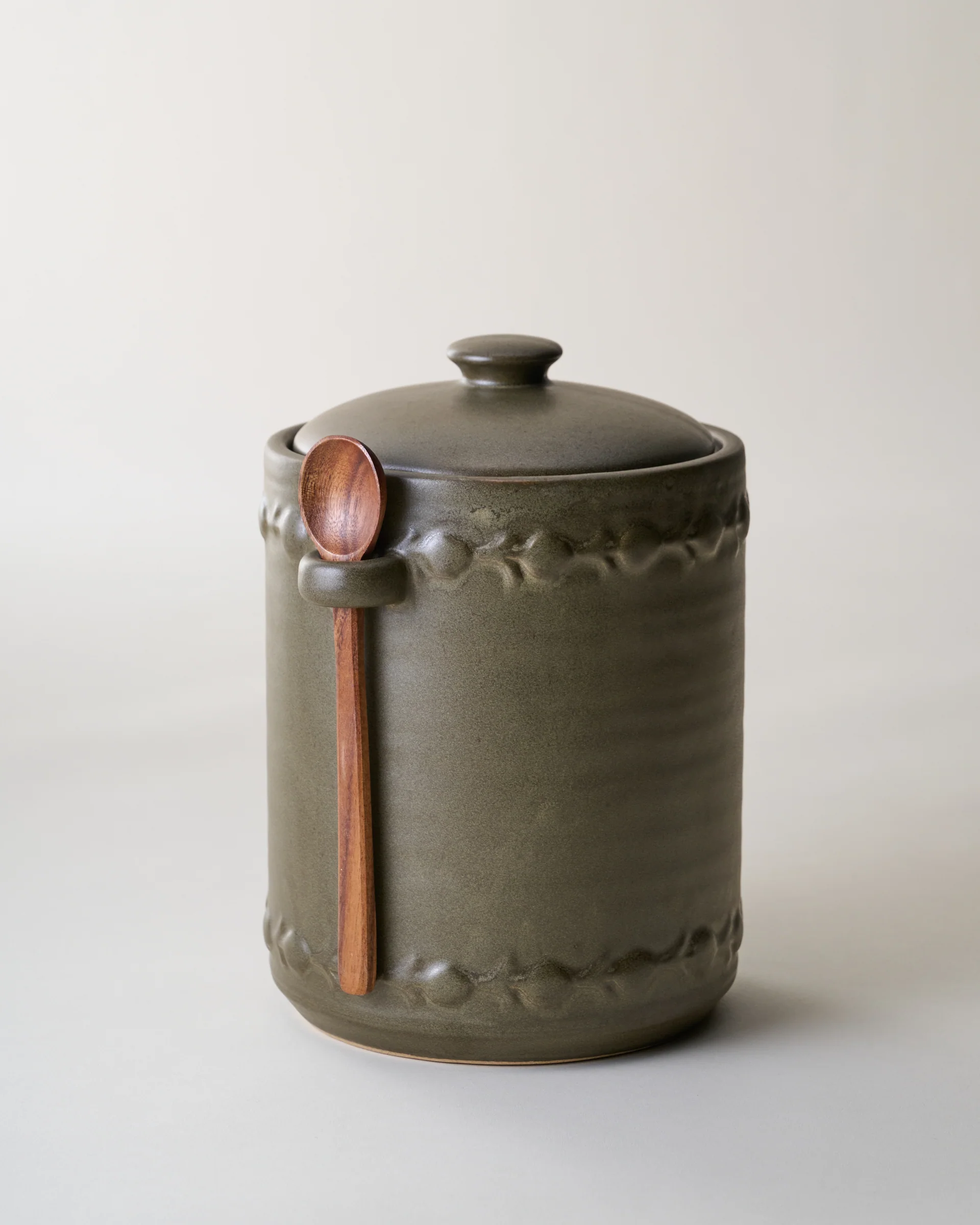 Emilie Dark Olive Canister + Scoop - Image 5