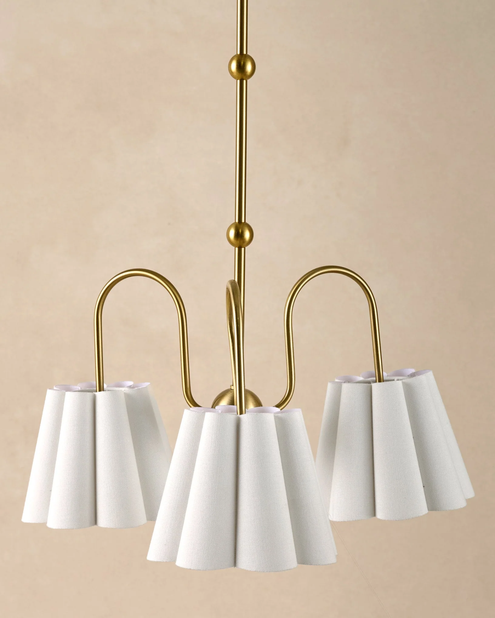 Odette Linen Scallop Chandelier - Image 2