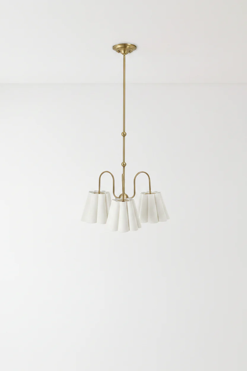 Odette Linen Scallop Chandelier - Image 3