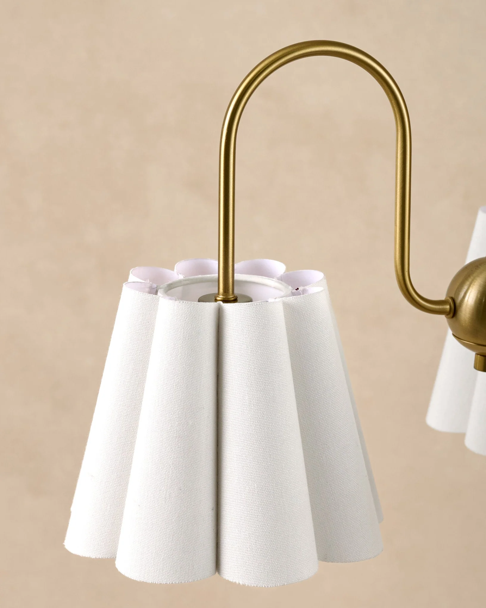 Odette Linen Scallop Chandelier - Image 4