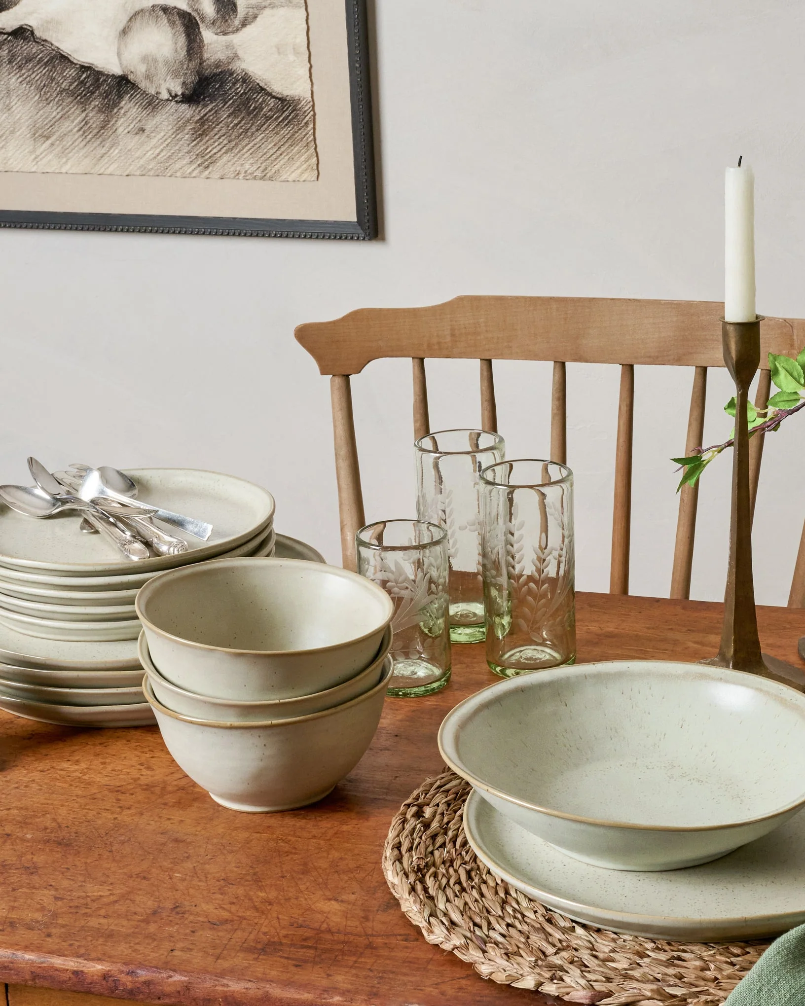 French Grey Plate - Image 5