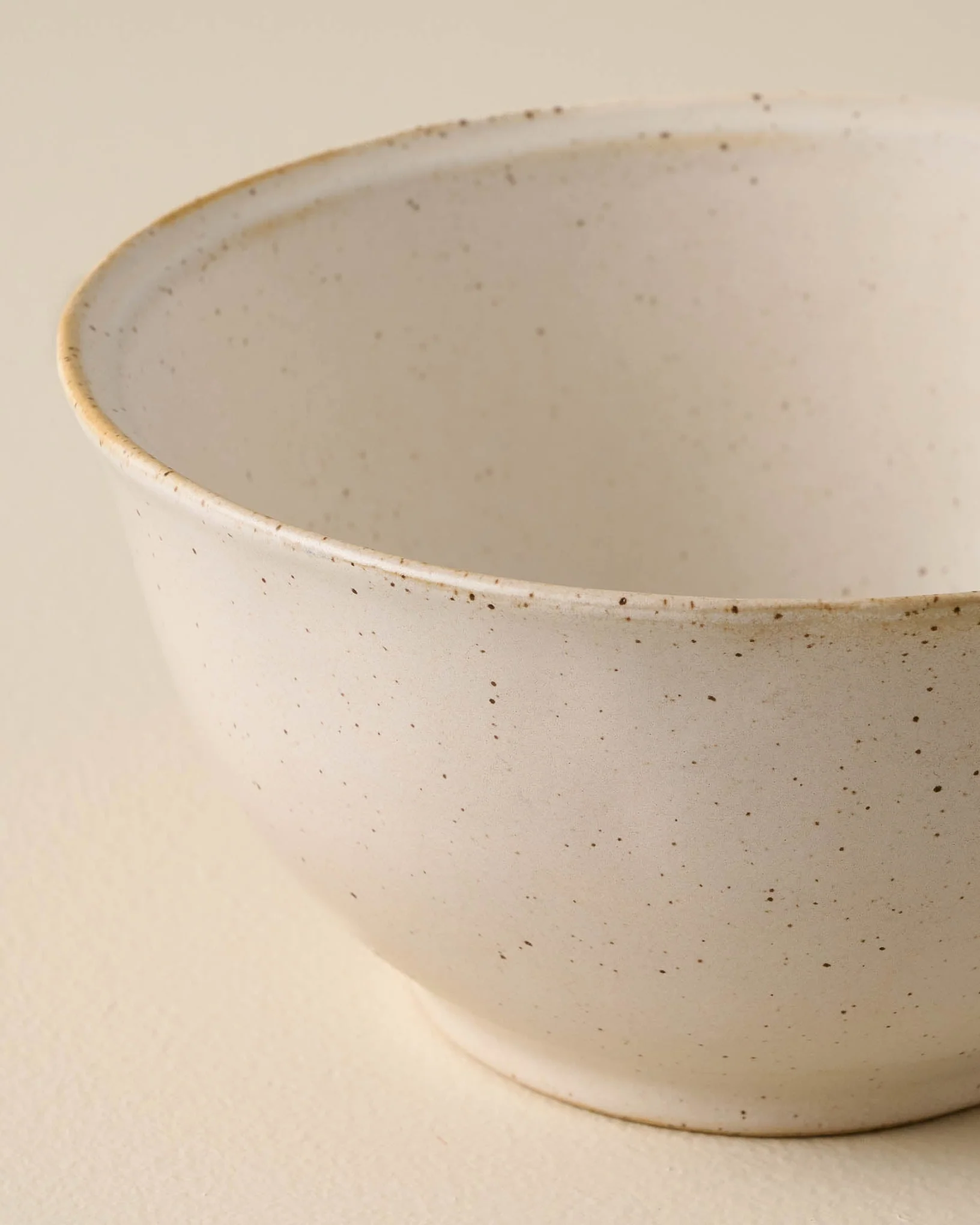 French White Speckle Cereal Bowl - Image 2