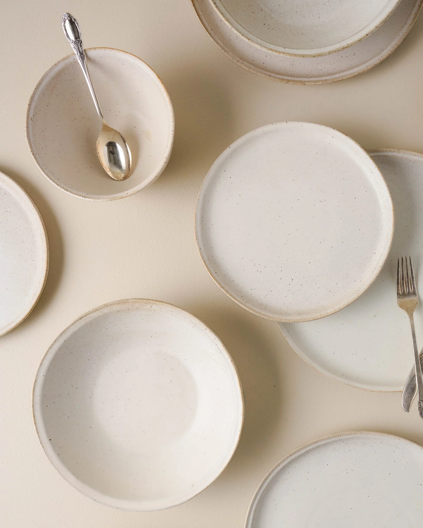 French White Speckle Cereal Bowl - Image 3