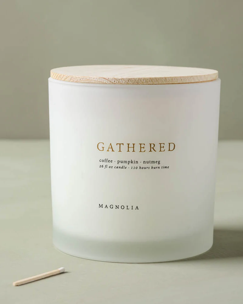 Magnolia Gathered Candle - Image 4