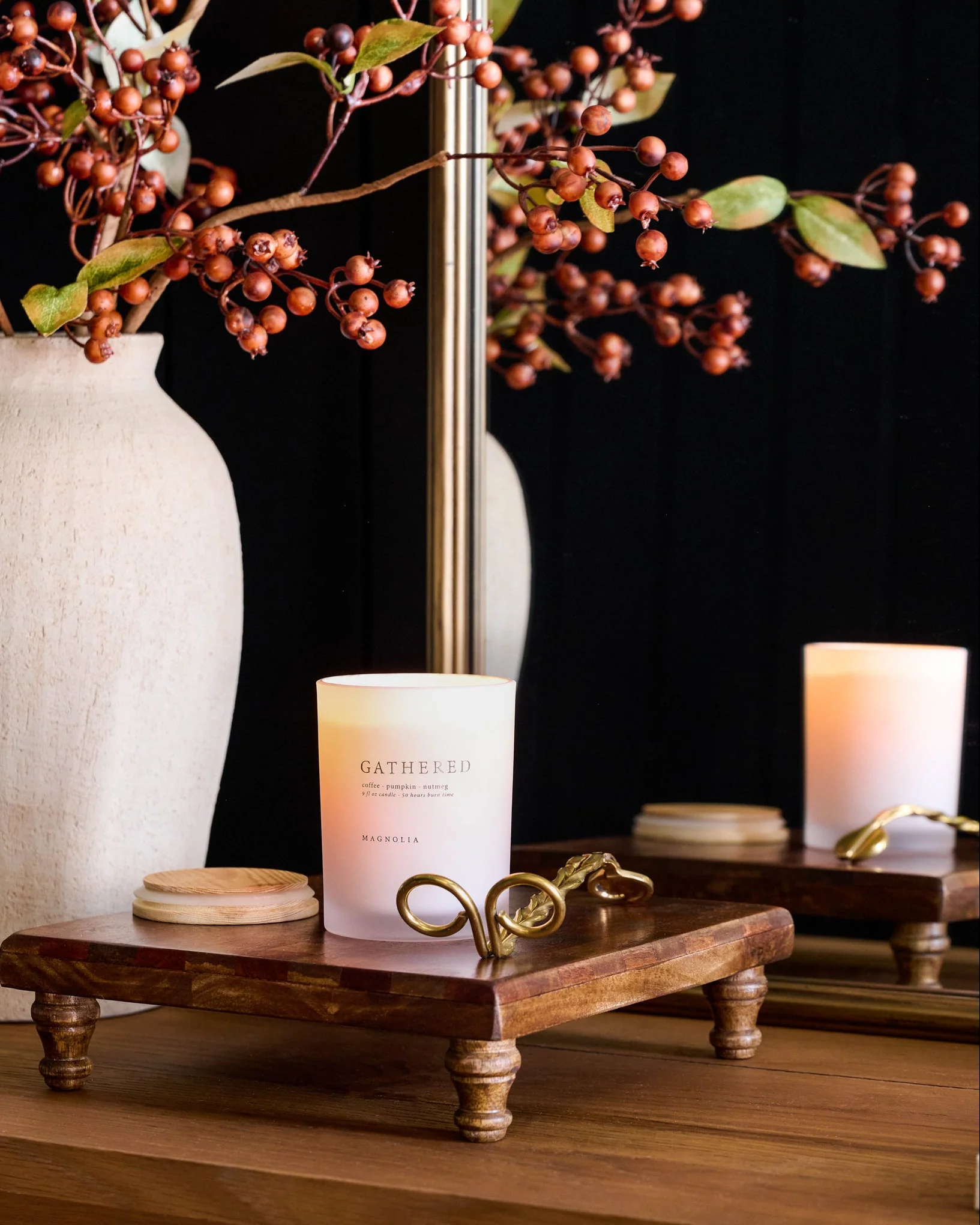 Magnolia Gathered Candle - Image 5