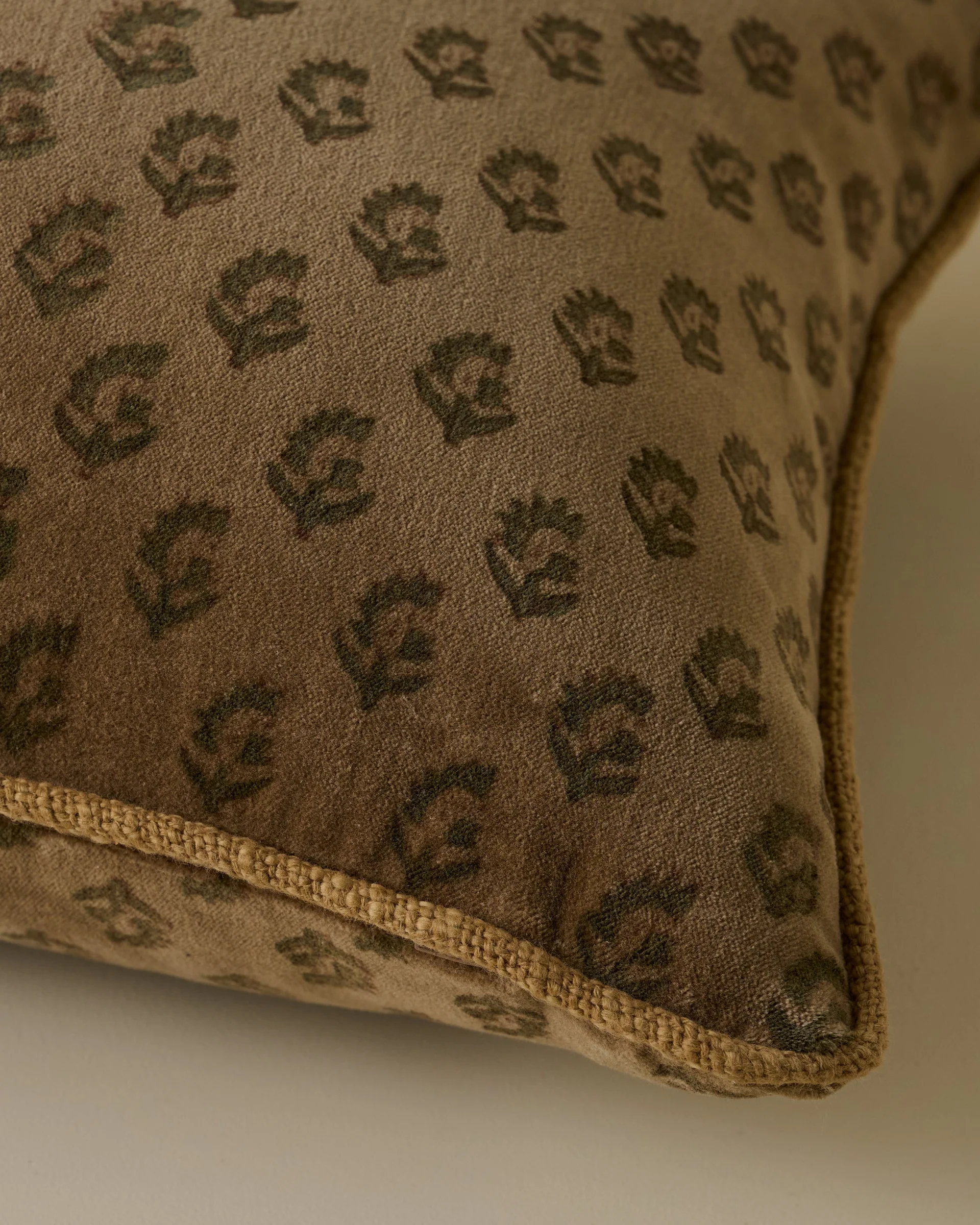 Henry Printed Velvet Pillow - Image 3