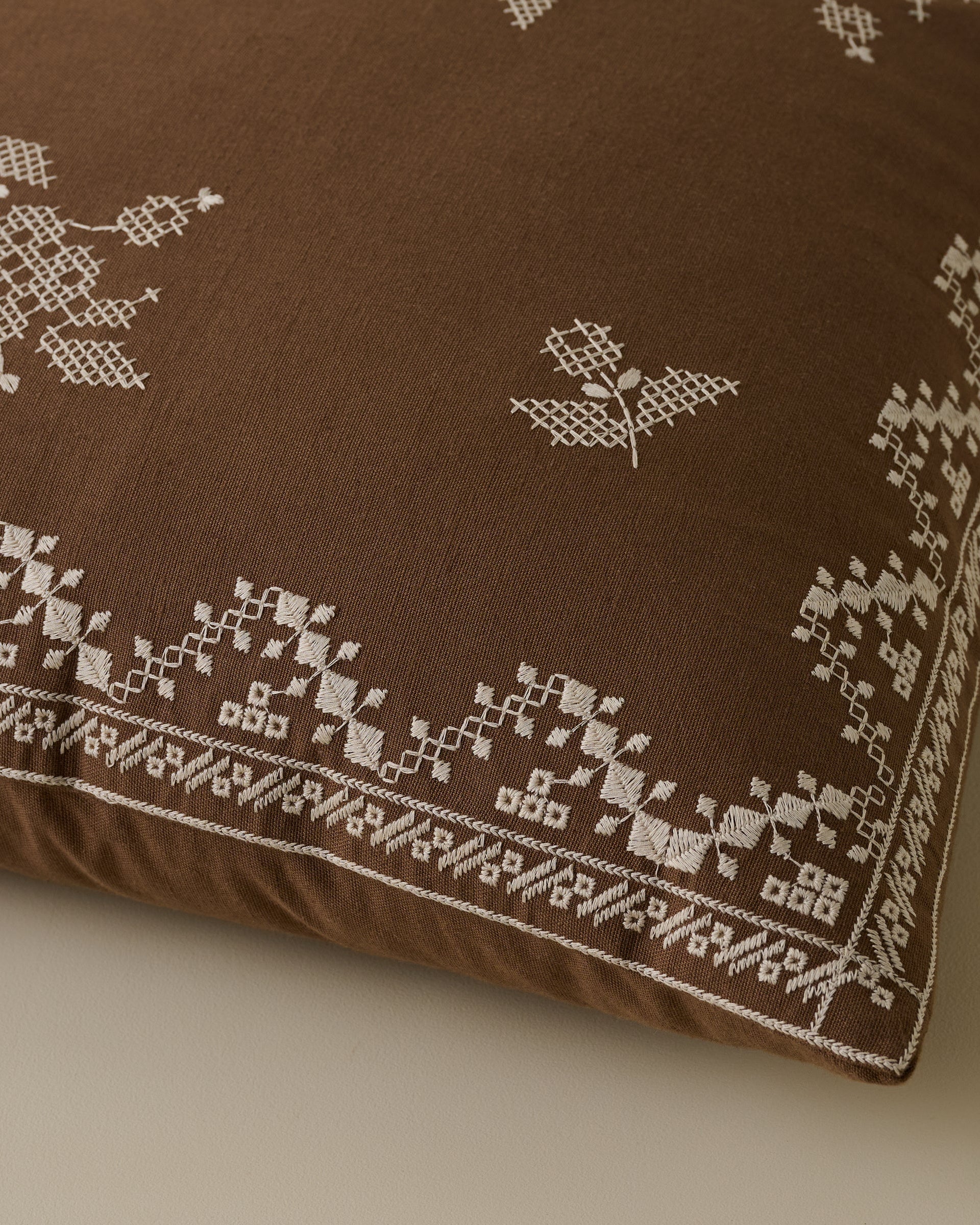 Lacey Embroidered Throw Pillow - Image 3