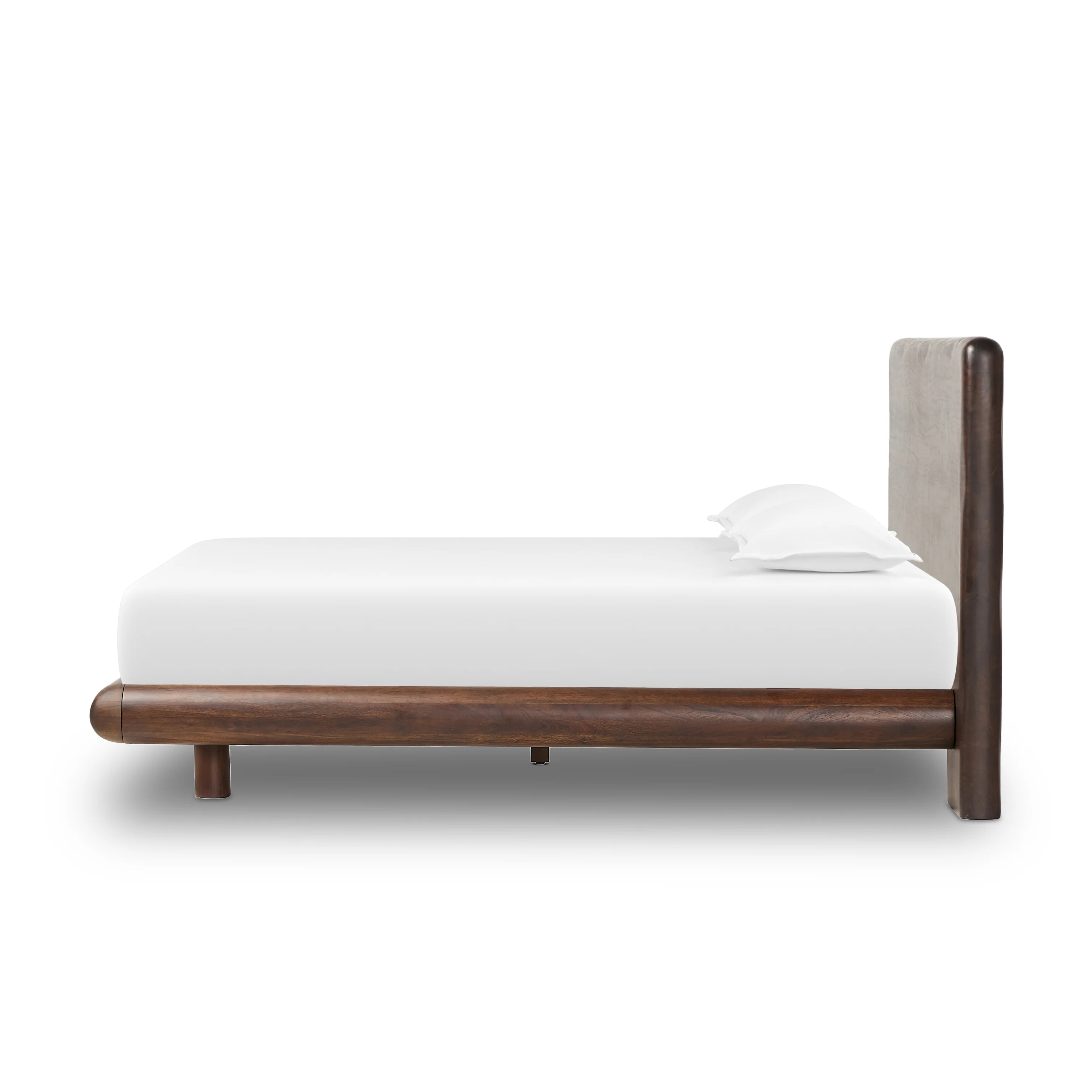 Lawson Solid Acacia Wood Platform Bed Frame with Live-Edge Headboard - Image 2