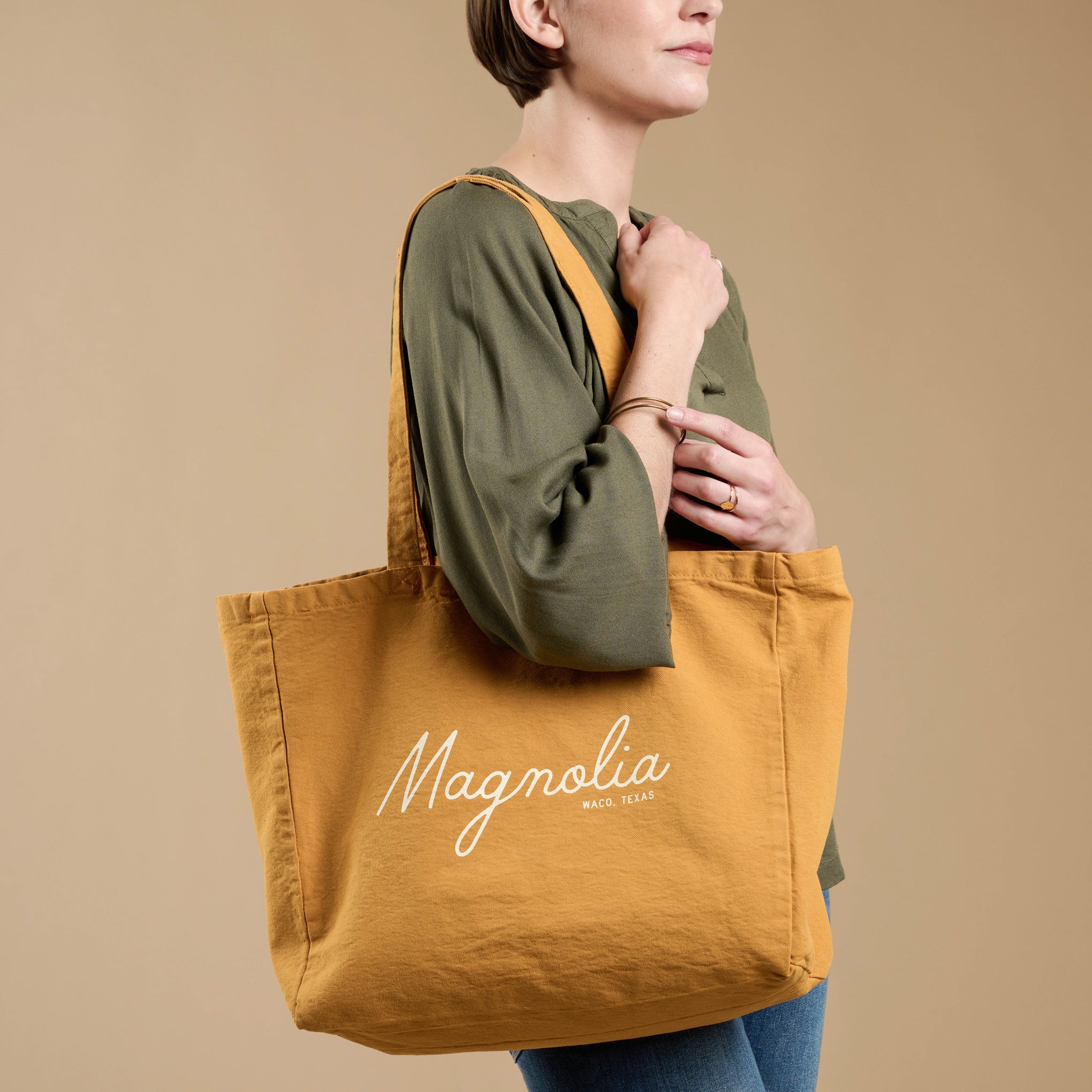 Magnolia Gold Script Tote - Image 4