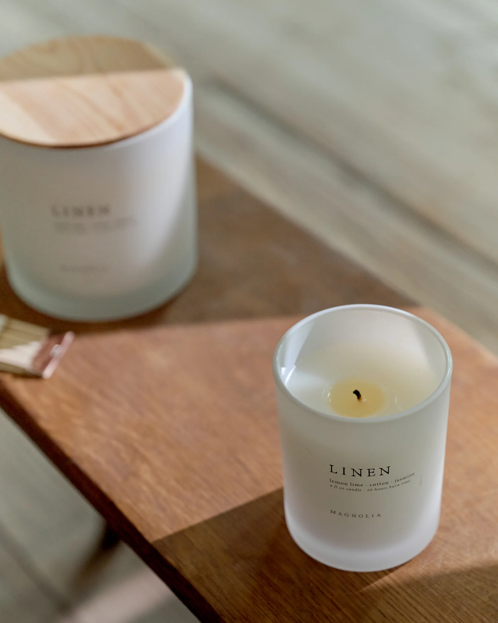 Magnolia Linen Candle - Image 3