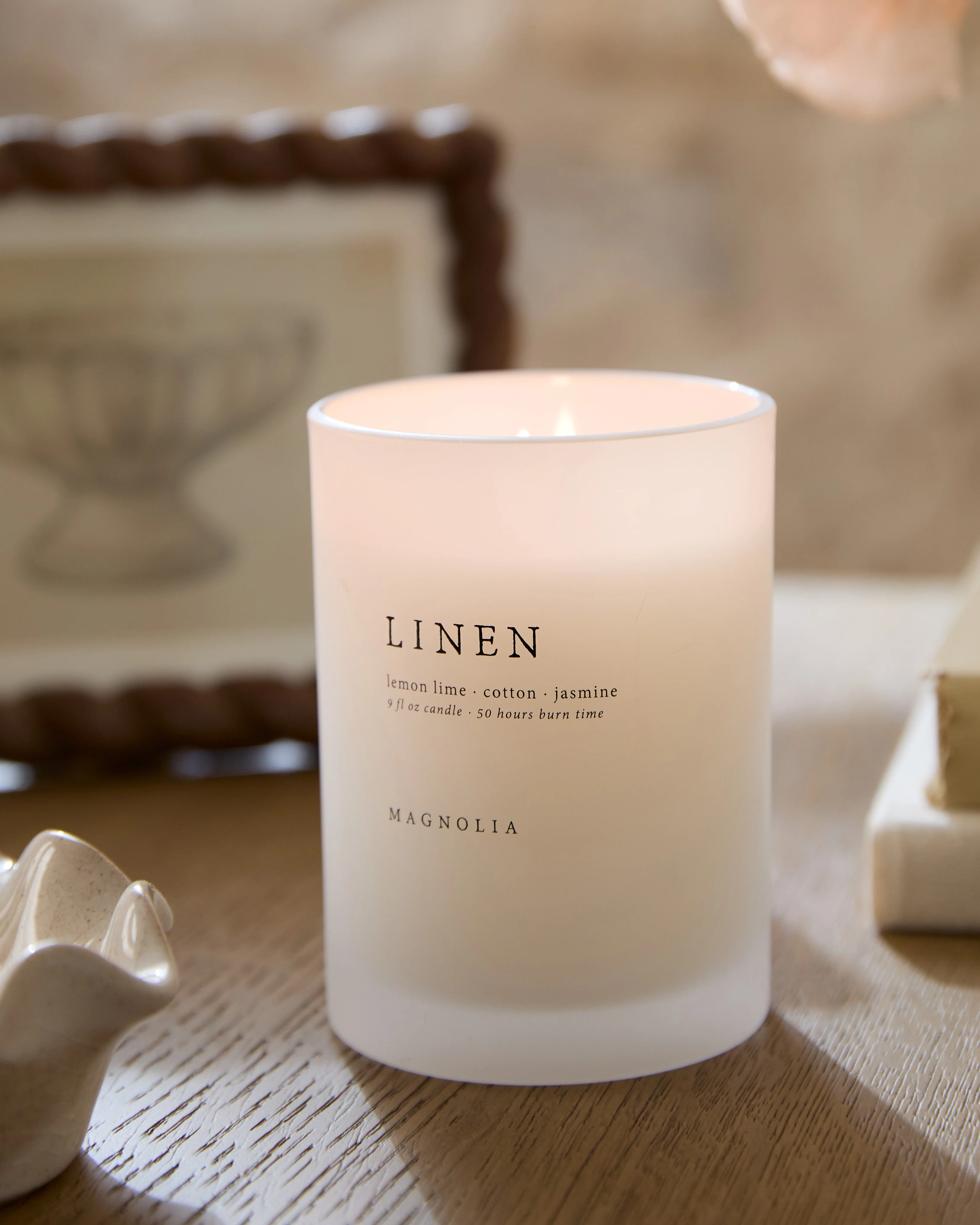 Magnolia Linen Candle - Image 5