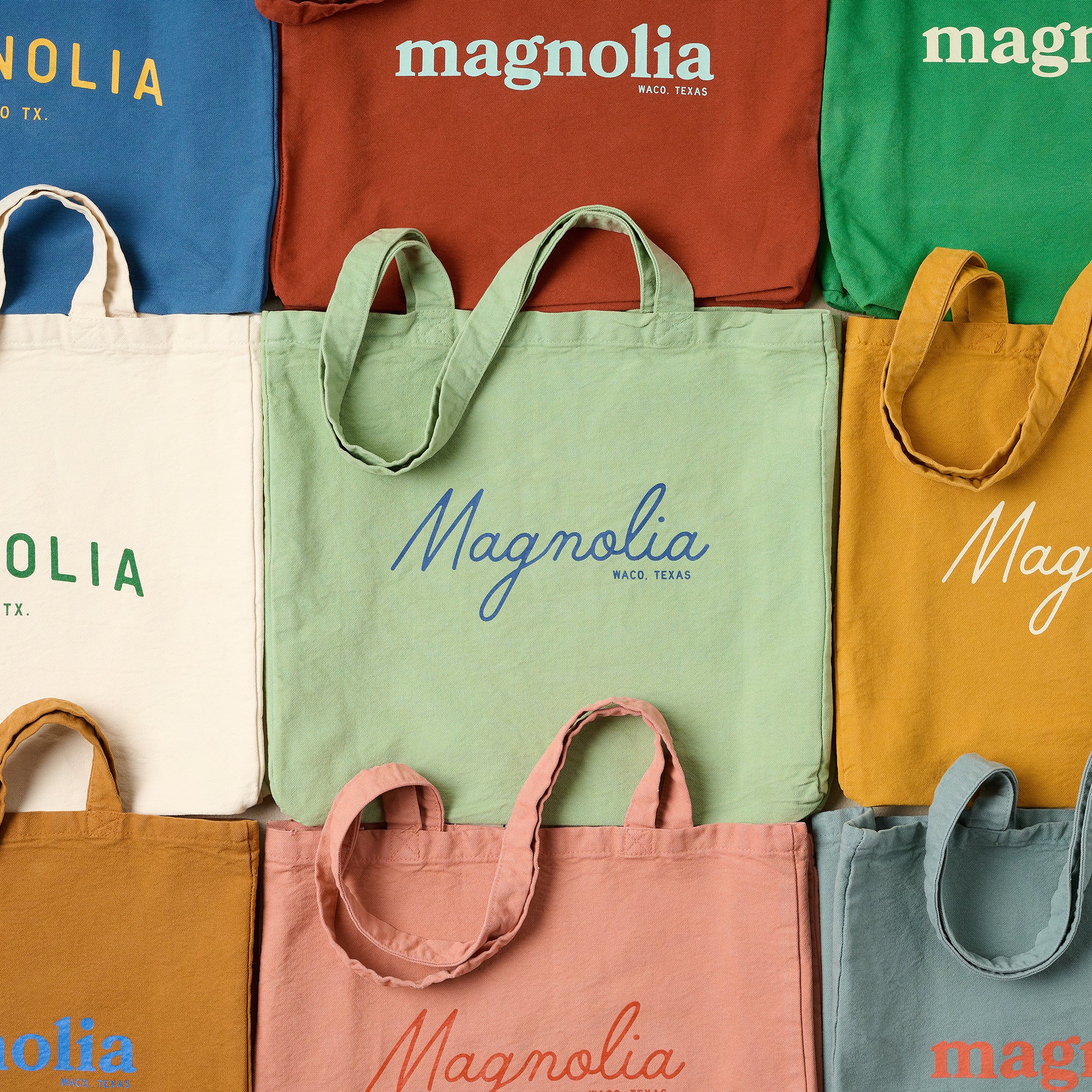 Magnolia Seafoam Script Tote - Image 4