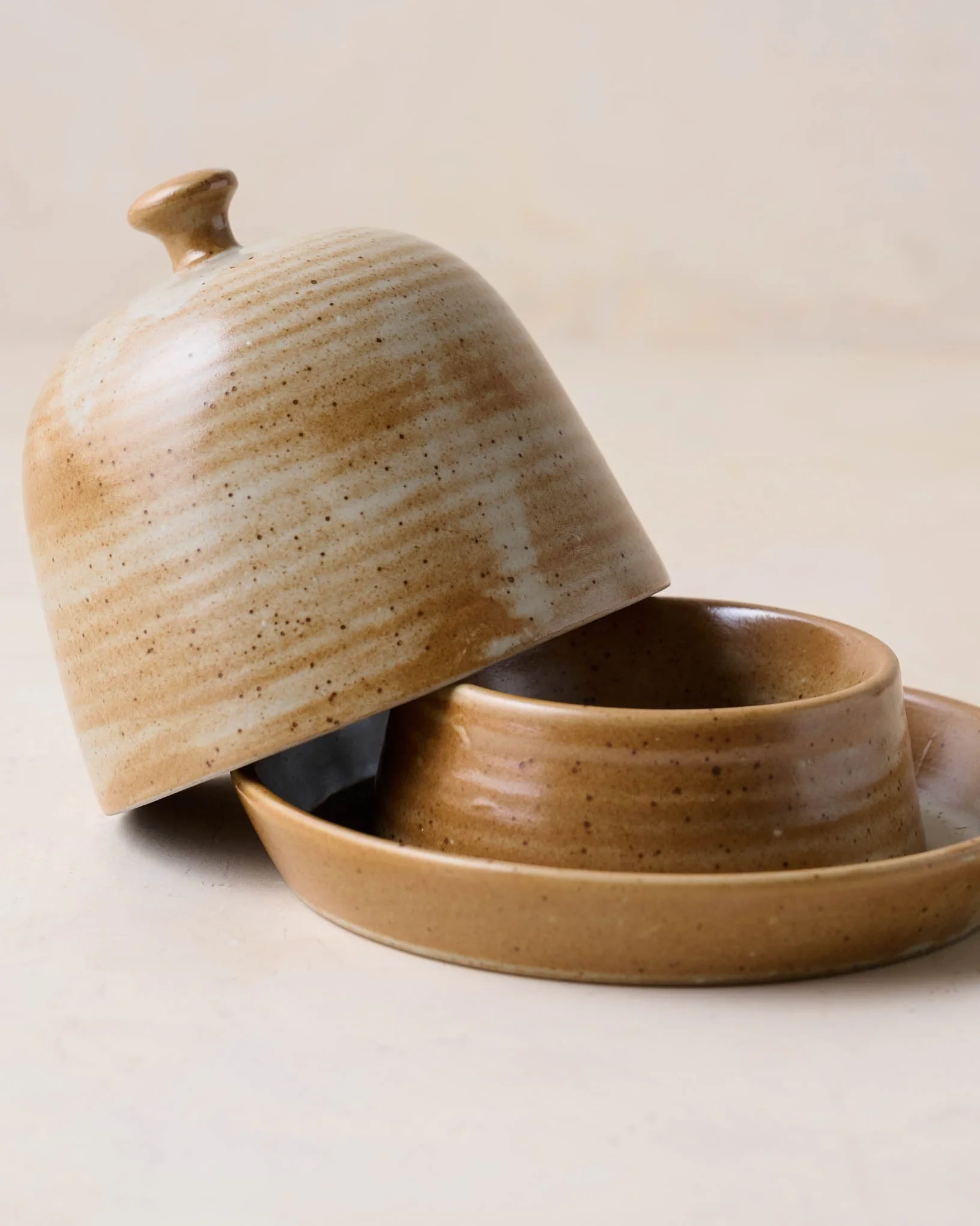 French Grey Reduction Fire Butter Dish - Image 3