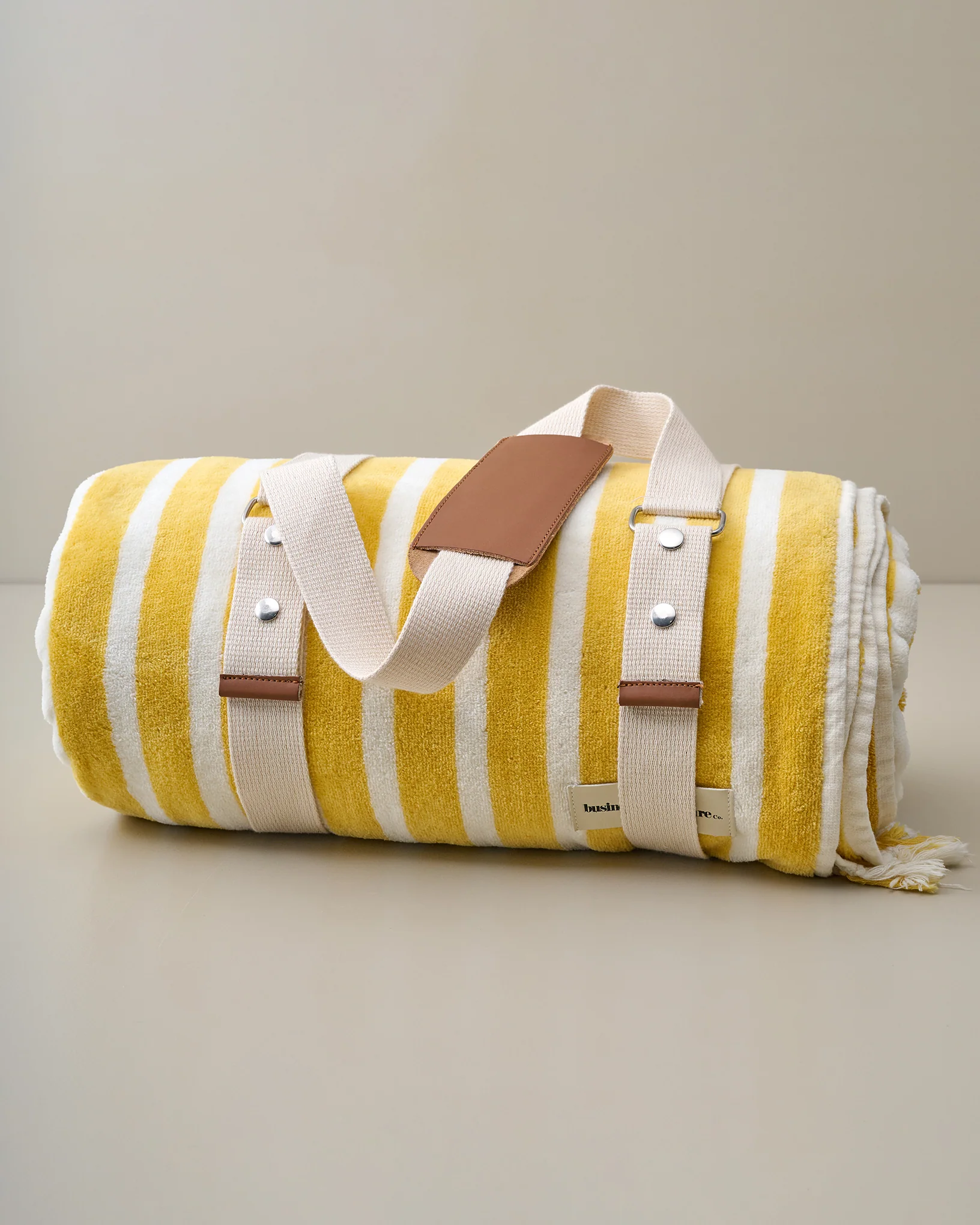 Striped Beach & Picnic Blanket – Monaco Mimosa Outdoor Blanket - Image 3