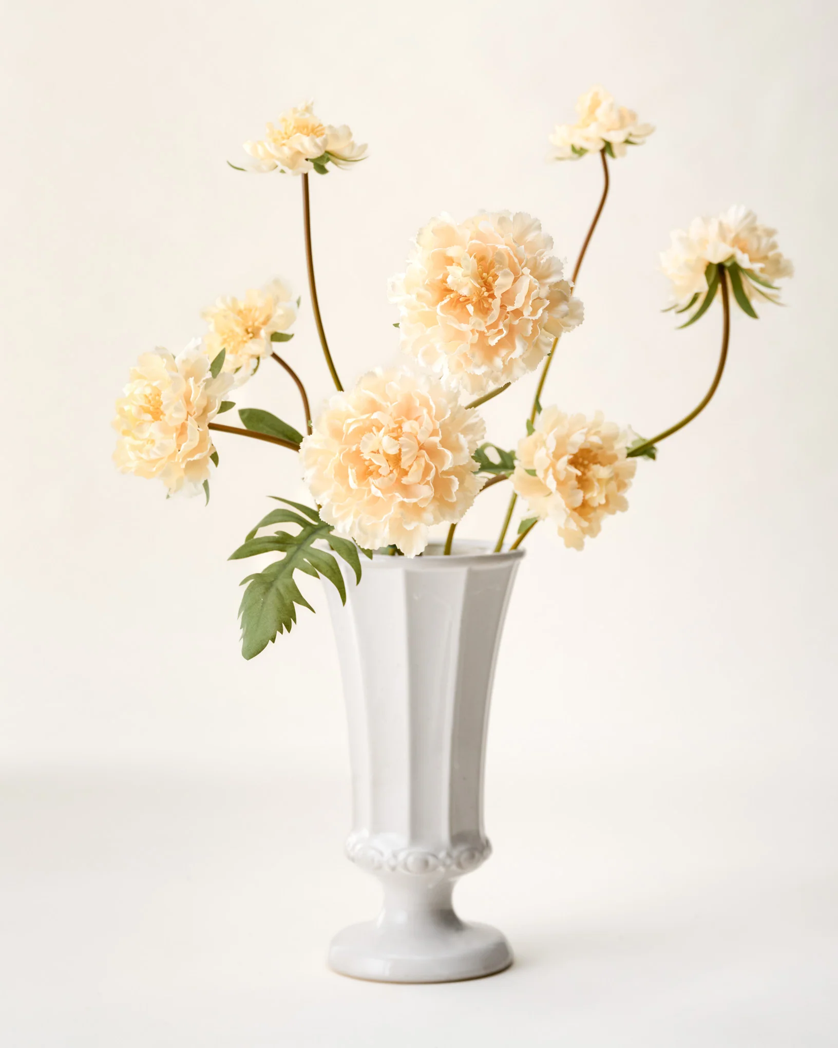 Real Touch Cream Scabiosa Stem - Image 2