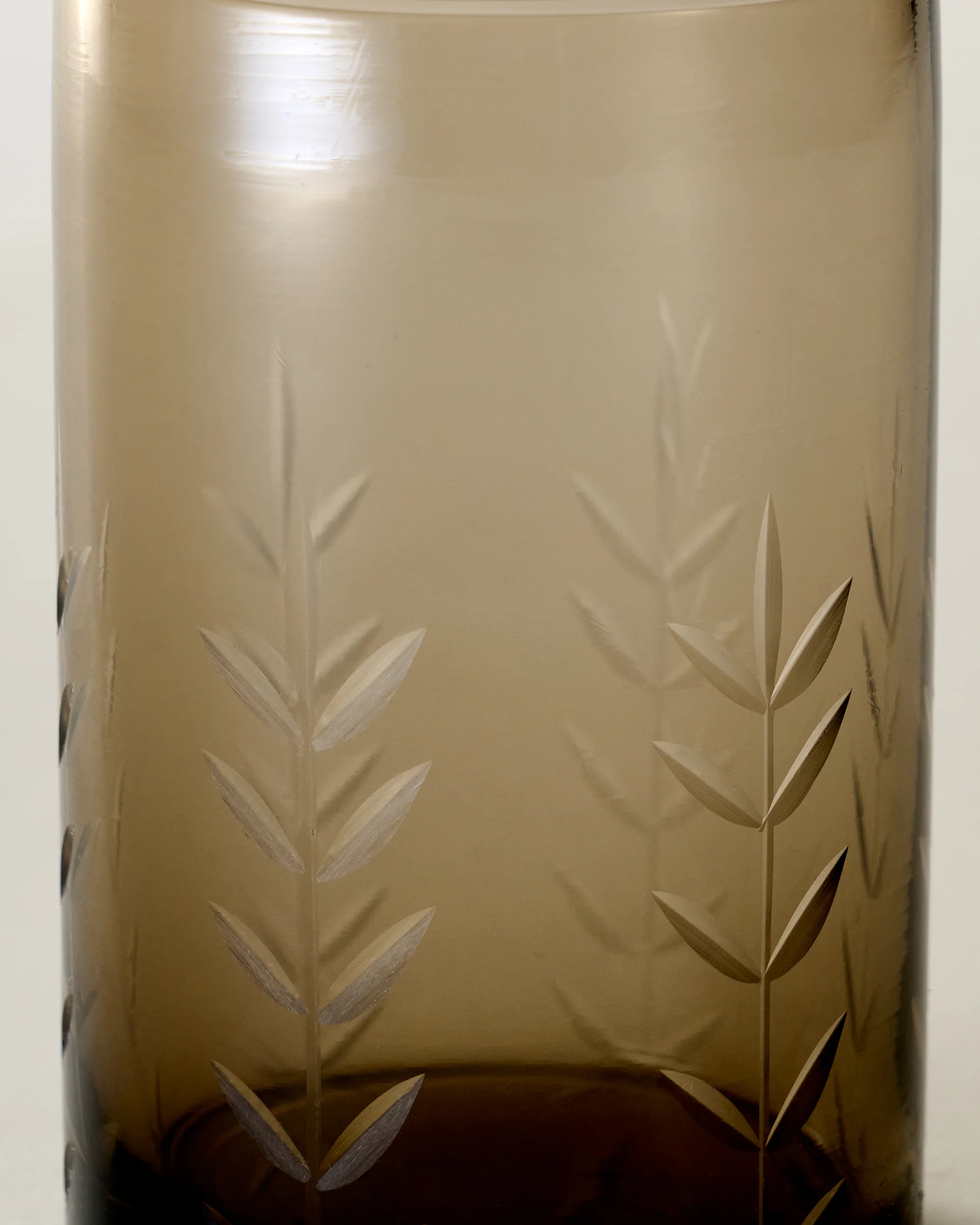 Recycled Etched Glass Tumbler, Brown - Image 5