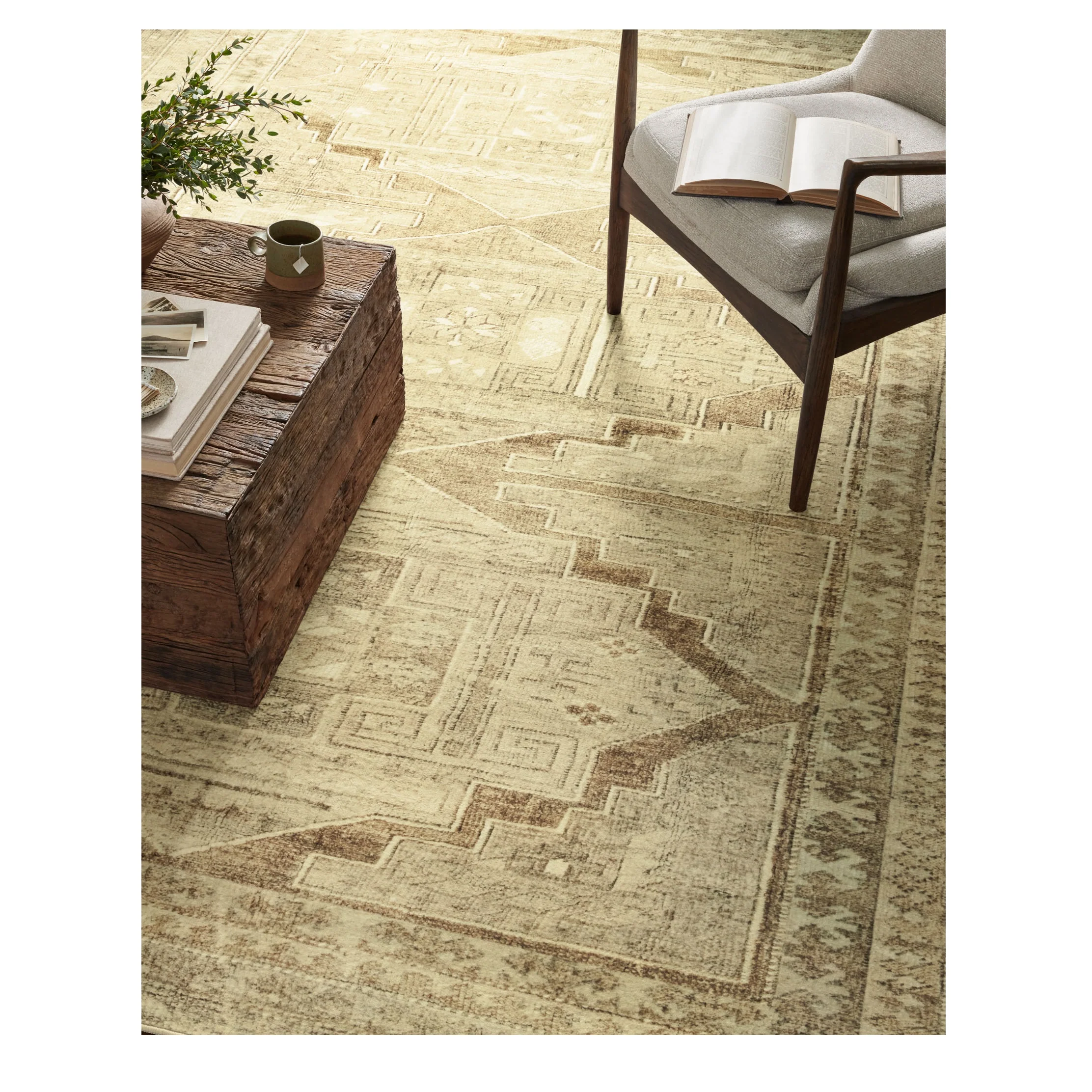 Sinclair Khaki Tobacco Rug - Image 2