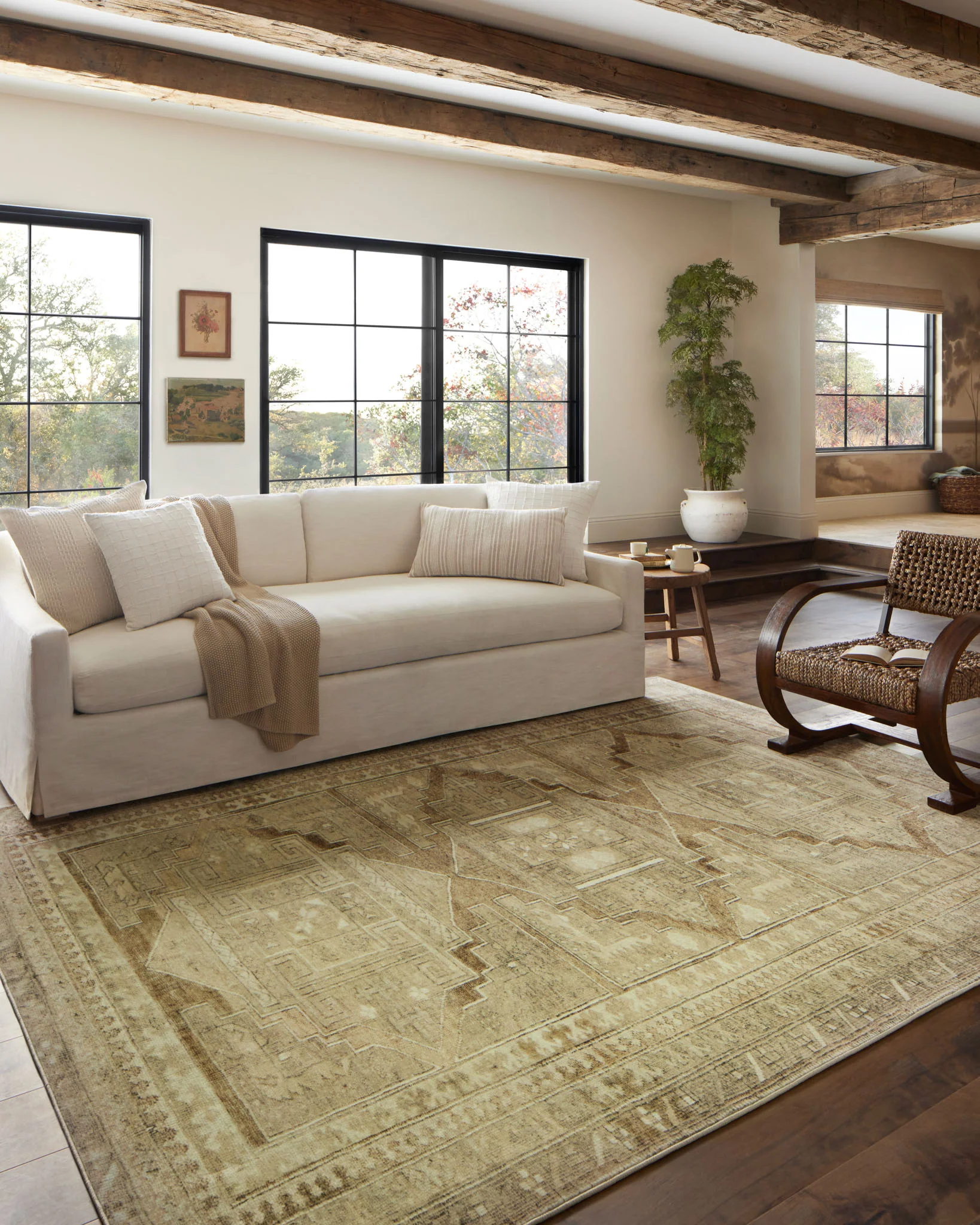 Sinclair Khaki Tobacco Rug - Image 9