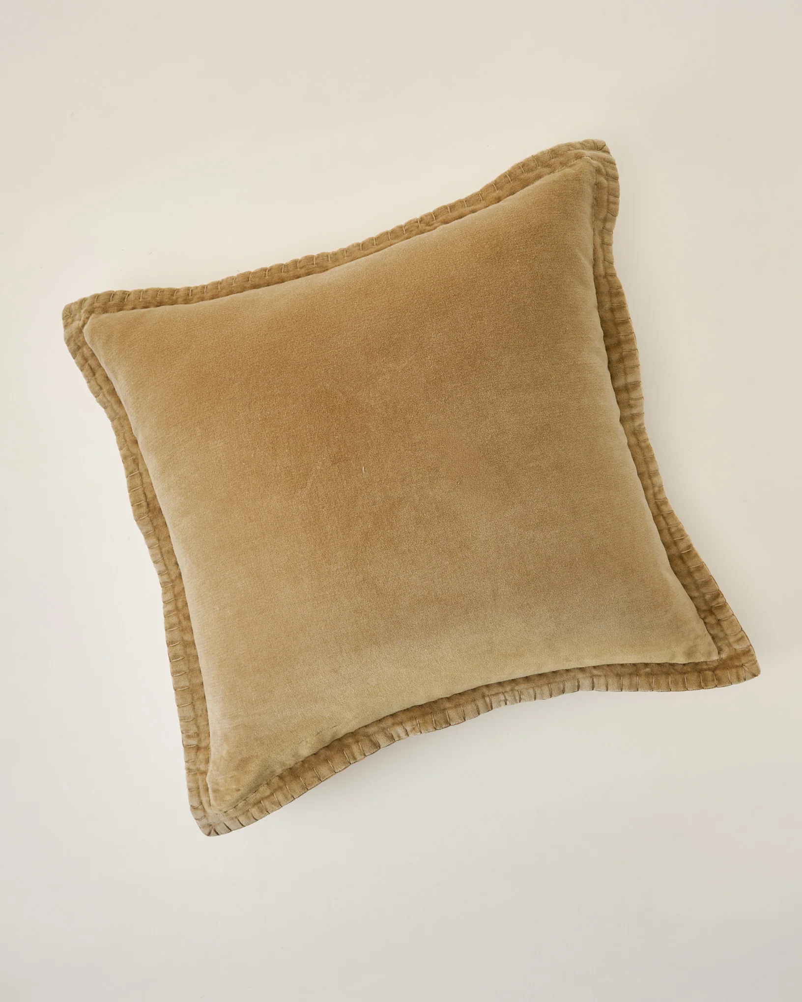 Townes Wheat Velvet Pillow - Image 2
