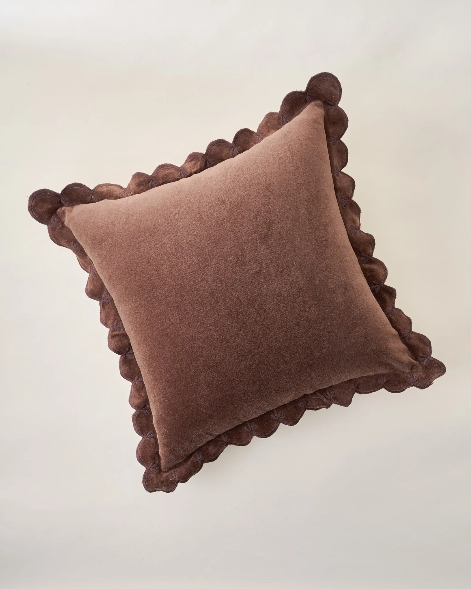 Velvet Scallop Edge Pillow - Image 2