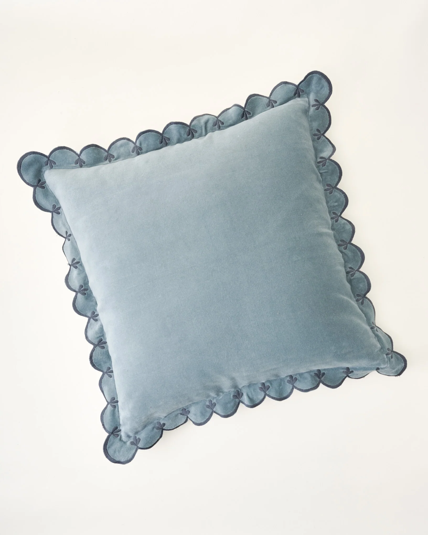 Velvet Scallop Edge Pillow - Image 4