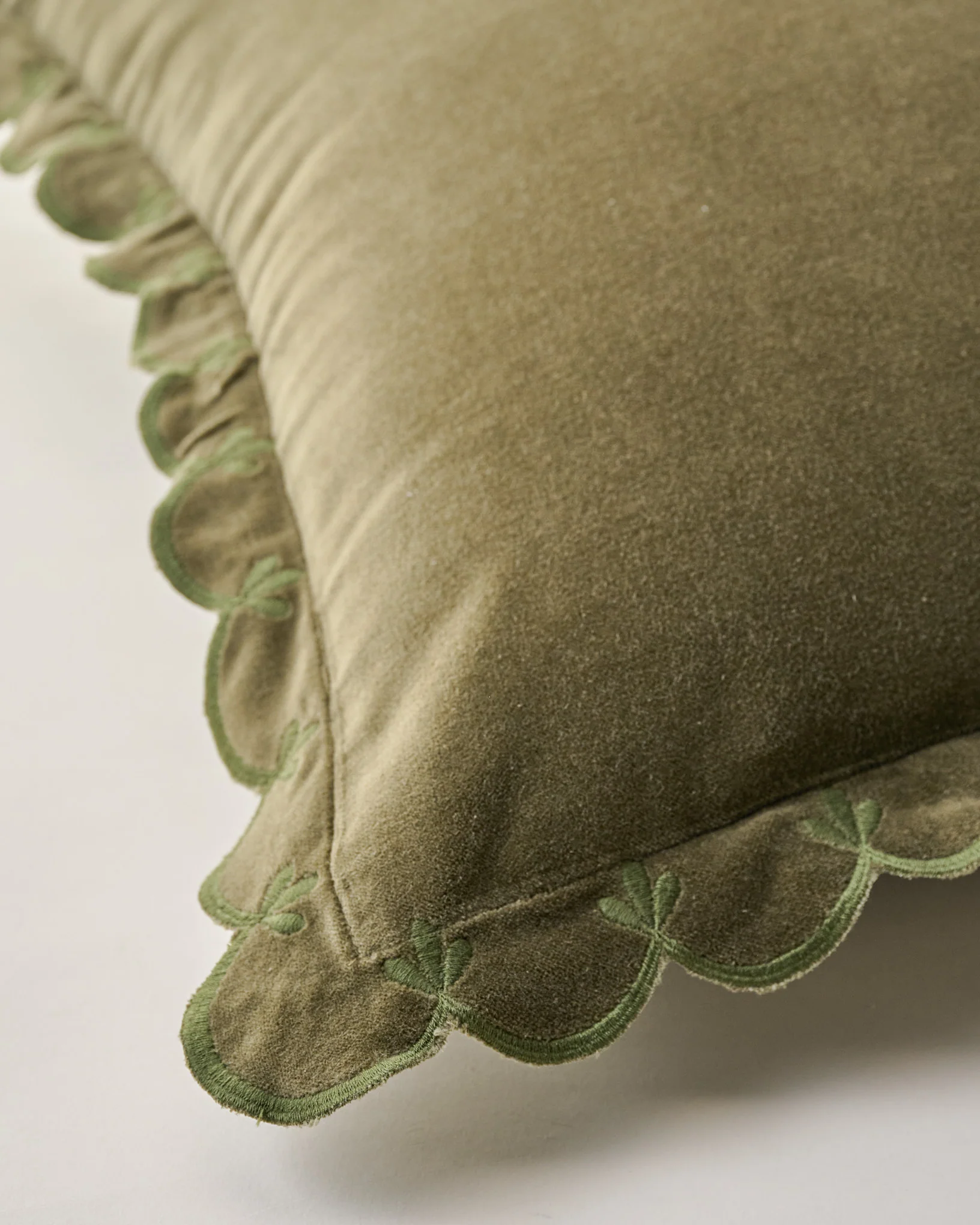 Velvet Scallop Edge Pillow - Image 6