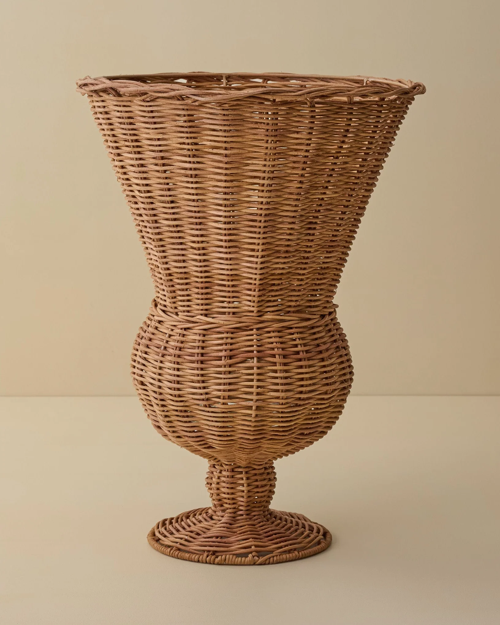 Woven Rattan Footed Vessel - Image 3